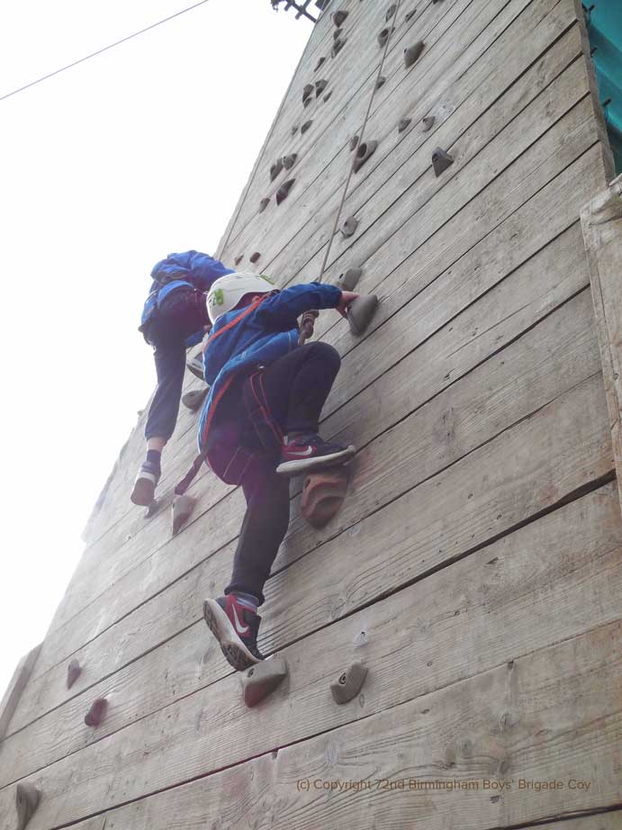 Boys on Climbing wall in 2019